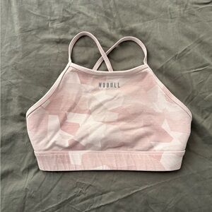NOBULL Blush Pink Geometric high neck women’s Sports Bra size M
